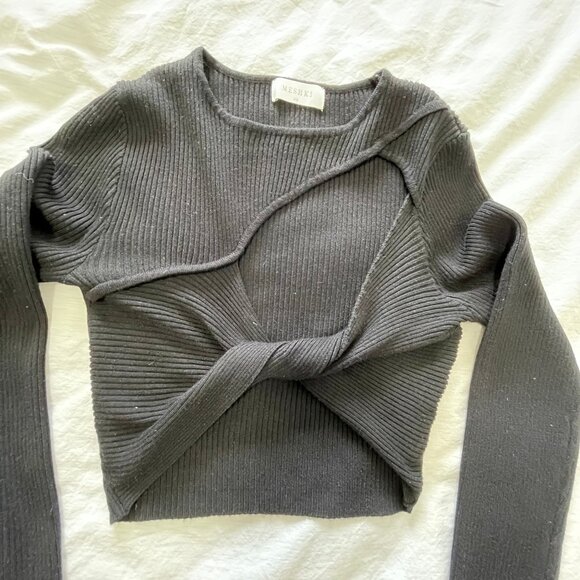 Meshki Black knit crop - Picture 2 of 3